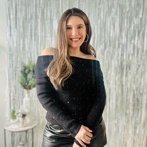 Black Shimmer Sweater